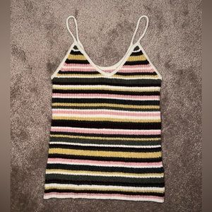 American Eagle Striped Knit Tank Top